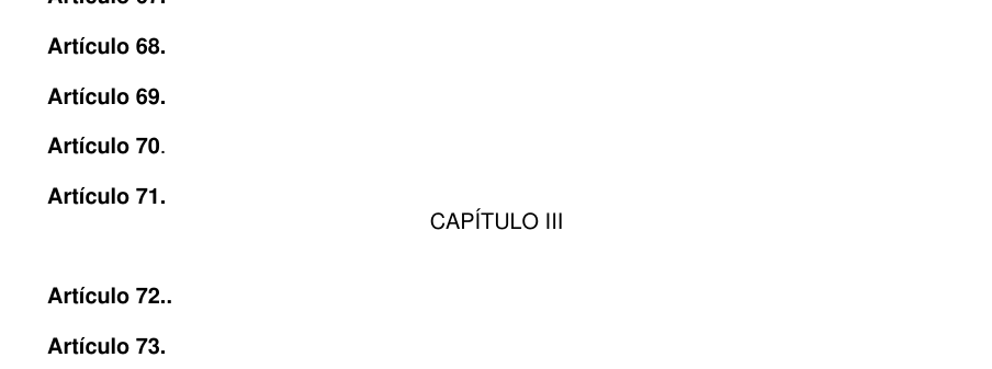 Tabla del texto oficial (pág. 12)