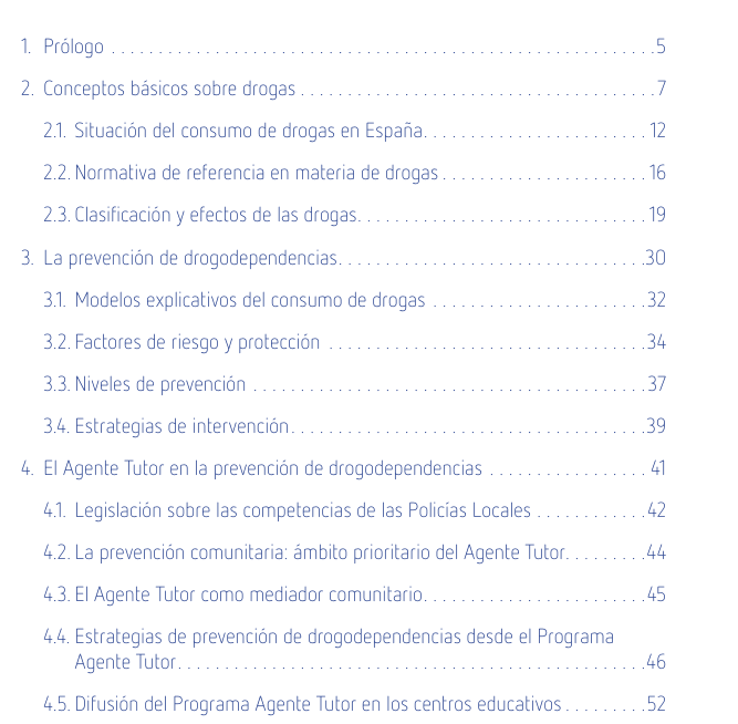 Tabla del texto oficial (pág. 5)