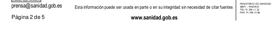 Tabla del texto oficial (pág. 2)